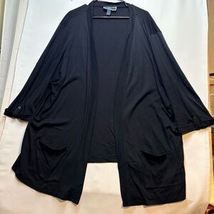 Karen Scott Classic Black Cardigan